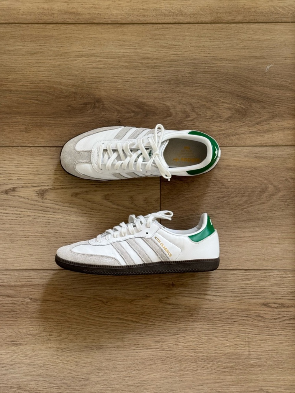 Kith adidas White & Green Men's Samba Sneakers